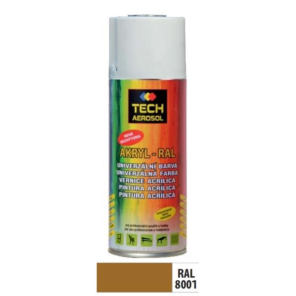 Tech Aerosol 002.4810 - Akrylová barva ve spreji RAL8001, hnědá (400ml)