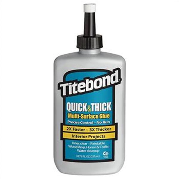 Titebond Quick & Thick - lepidlo na dřevo (237ml) čiré po vytvrzení, použití pro Interiér