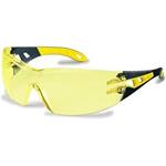 Uvex 9192385 - Brýle pracovní ochranné PHEOS, žluté (amber), straničky černo-žluté