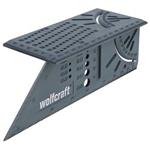 Wolfcraft 5208000 - Úhelník 3D příložný s otvory a úhloměrem pro tesaře a truhláře
